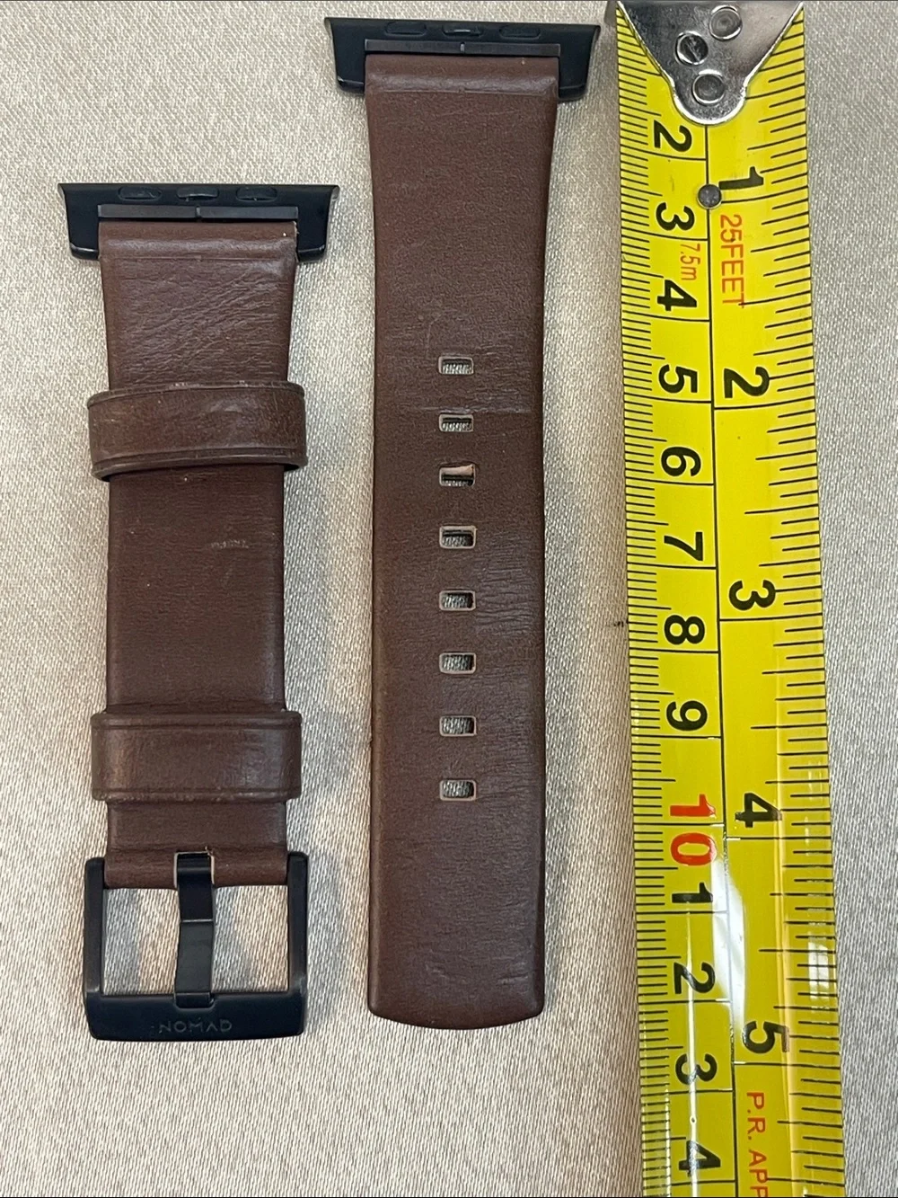 Nomad Brown Leather Watch Band with Navy Perforated Sport Strap set of 2